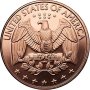 1 oz US Quarter 999 Fine Copper Round, снимка 1