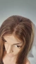 Естествена перука, кафява с руси кичури, 60 см, Lace 4х4, снимка 9