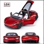 Метална кола макет на Tesla с отварящи врати, светлини и звук, снимка 2