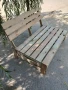 Дървена пейка с облегалка., снимка 4