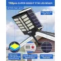 Соларна LED лампа 20,25,30 секции 1000,1400,1800W LYLU със стойка, снимка 7