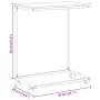 vidaXL Помощна маса с колелца черна 55x35x70 см инженерно дърво, снимка 8