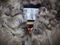 Палто-сребърна лисица,естествен косъм, снимка 5