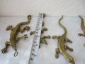 4 бр колекция гущер саламандър влечуго рептилия месинг бронз метал, снимка 9