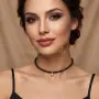 Ръчно изработено колие - чокър естествени перли / естествени камъни / цирконий, снимка 7