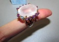 925 сребърен пръстен с розов кварц 36 карата, снимка 5