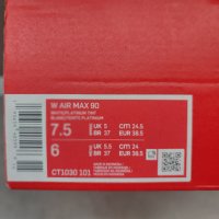 Оригинални дамски маратонки Nike W Air Max 90 CT1030-101 - Номер 37, снимка 5 - Маратонки - 40384493