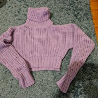 Лилав пуловер Паус, снимка 2 - Блузи с дълъг ръкав и пуловери - 39867021
