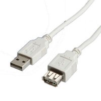 Кабел USB-A към USB-A 3.0 Digital One SP01188 Бял 1.8m, USB Type A to USB A M/F, снимка 1 - USB кабели - 31310747