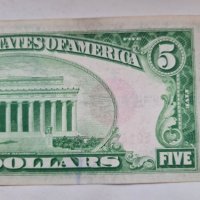 RARE. USA 🇺🇸 $ 5 DOLLARS 1928-B UNC, снимка 7 - Нумизматика и бонистика - 36609065