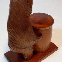 Руска дърворезба мечка с буре мед, снимка 5 - Декорация за дома - 37978025