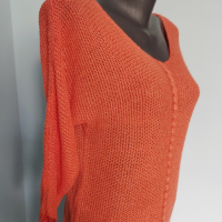 Памучна блуза от плетиво с прилеп ръкави "Jean Pascale"® / унисайз , снимка 1 - Блузи с дълъг ръкав и пуловери - 36526900