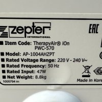 Пречиствател за въздух Zepter Therapy Air Ion, снимка 6 - Овлажнители и пречистватели за въздух - 44461454