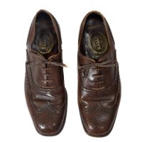 Bally мъжки кафеви кожени обувки естествена кожа Wingtips Oxford, снимка 2 - Официални обувки - 31176896