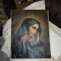 СТАРА КАРТИНА икона Mater Dolorosa "скръбна майка" от Карло Долчи, снимка 14 - Антикварни и старинни предмети - 37679927