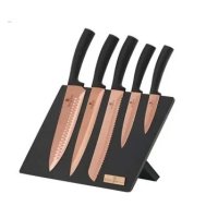 Луксозен сет 5 ножа с магнитна поставка , снимка 2 - Прибори за хранене, готвене и сервиране - 42565800