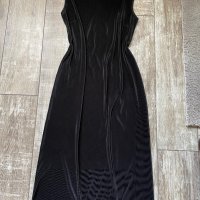 Нова дълга ежедневна черна рипс плисе еластична рокля рипс 44 нолер , снимка 11 - Рокли - 37612454