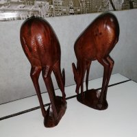 Антилопи от ивичест абанос, снимка 3 - Статуетки - 36685711