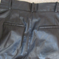 Н&M-7/8 дамски черен кожен панталон размер 38 UK 10, снимка 10 - Панталони - 44602976