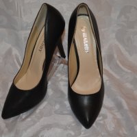 Елегантни Черни Официални Дамски Обувки на Ток Артикул №017, снимка 3 - Дамски елегантни обувки - 30962925