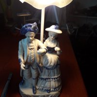 Ретро порцеланова нощна лампа , снимка 2 - Антикварни и старинни предмети - 31269339