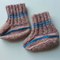 бебешки плетени терлички, ходило 12см, снимка 2 - Бебешки чорапи - 39307091
