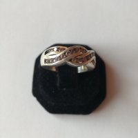 Сребърен пръстен с циркони - 925 сребро, снимка 2 - Пръстени - 30723587