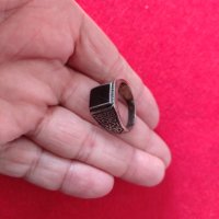 Мъжки пръстен - плочка оникс, снимка 3 - Пръстени - 40615485