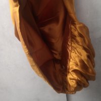 Официална Рокля цвят тиква, естествена коприна, М, снимка 4 - Рокли - 42473384