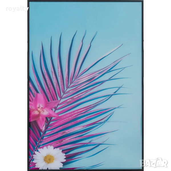 Картина Тропически растения с рамка, 40*60 см, снимка 1