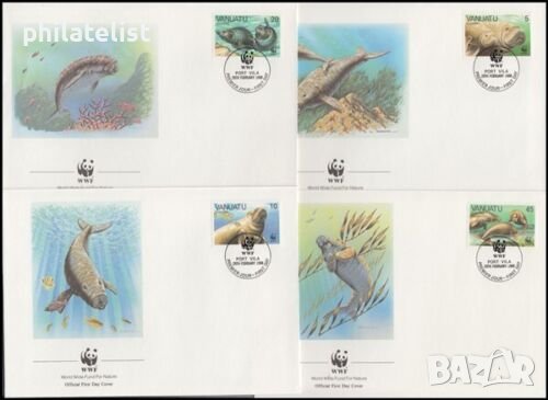 Вануату 1988 - 4 броя FDC Комплектна серия - WWF, снимка 1
