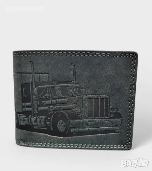 Мъжки портфейл от естествена кожа с камион , снимка 1