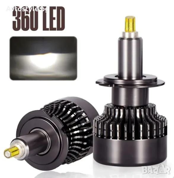 Лед крушки – Turbo Led H7 Canbus 360° ВИСОК клас CANBUS,Мощни /80W, снимка 1