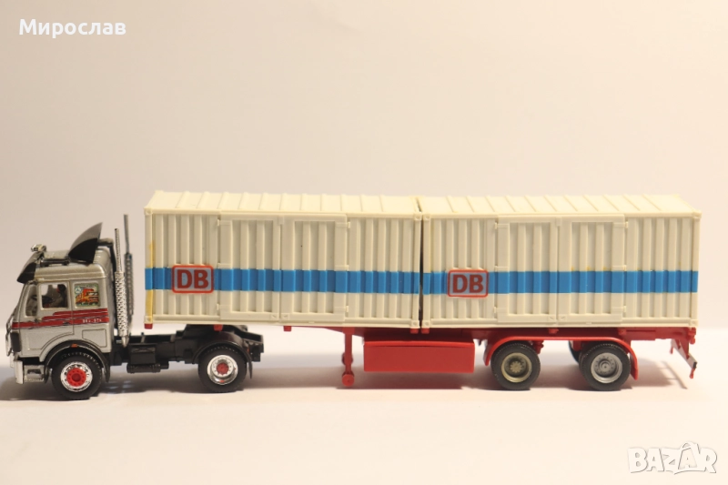 HERPA 1:87 H0 МERCEDES КОНТЕЙНЕР КАМИОН МОДЕЛ, снимка 1
