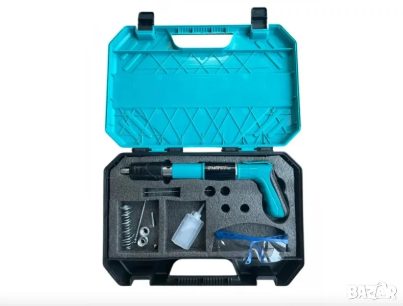 Професионален мини пистолет за пирони KraftRoyal коплект с пирони 100 бр, снимка 1