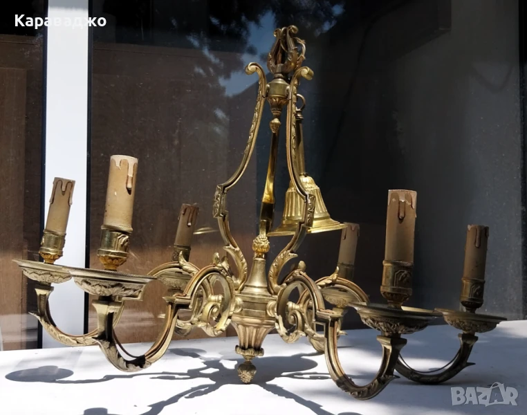 Френски Бронзов Полилей 6ца, снимка 1