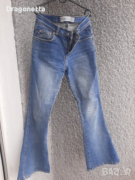 Дамски дънки чарлстон,28 размер, ханш 90см,талия 60см,дължина крачол 98см, снимка 1