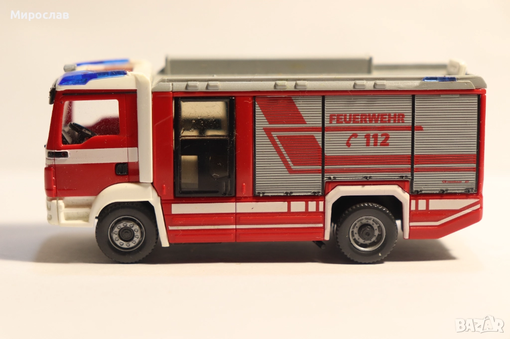 WIKING 1:87 H0 MAN ПОЖАРНА КАМИОН МОДЕЛ КОЛИЧКА, снимка 1