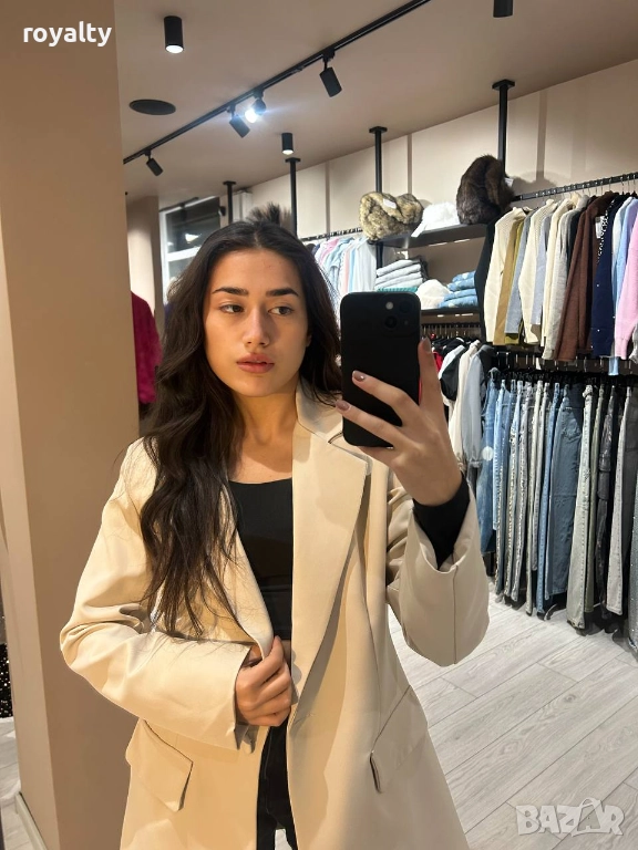 Бежово Дамско Сако , снимка 1