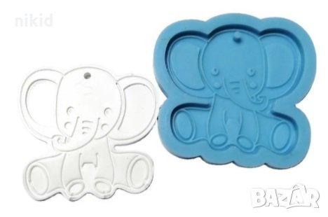 Слон Слонче Бебе силиконов молд форма фондан шоколад гипс смола, снимка 1