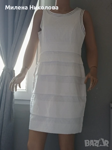 Официална бяла рокля Л, снимка 1
