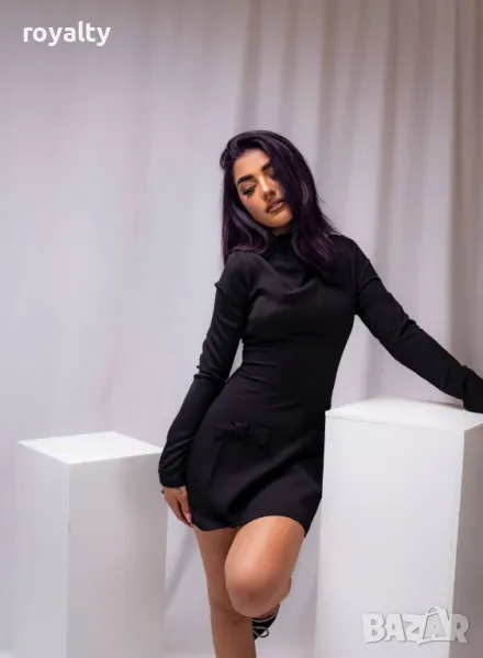 Черна елегантна дамска рокля , снимка 1