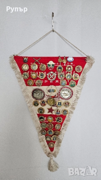 Колекционерско флагче със значки, снимка 1
