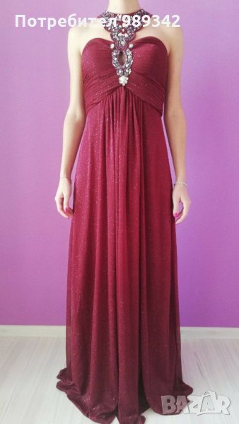 Официална (бална) рокля с декоративни камъни, снимка 1