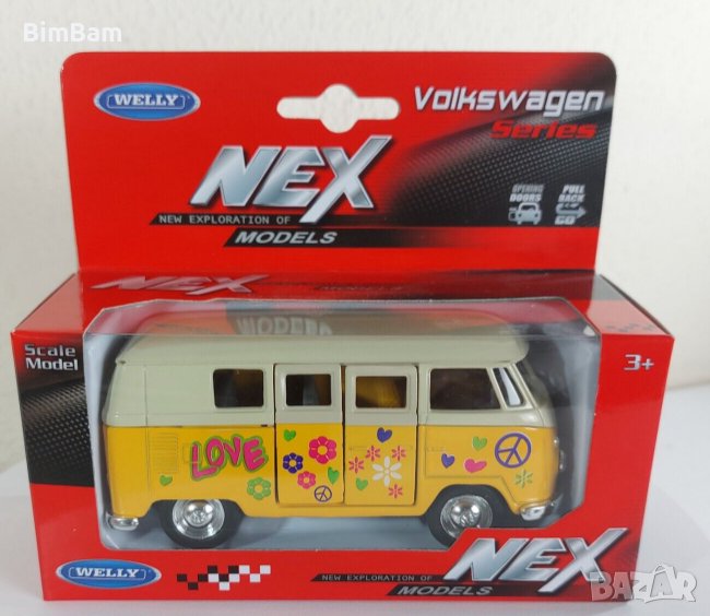 Колекционерски метален бус Volkswagen 1963 VW Bus Welly NEX, снимка 1