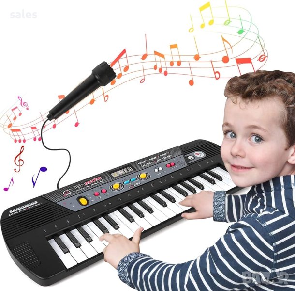 Музикален инструмент йоника с микрофон 37 клавиша, снимка 1