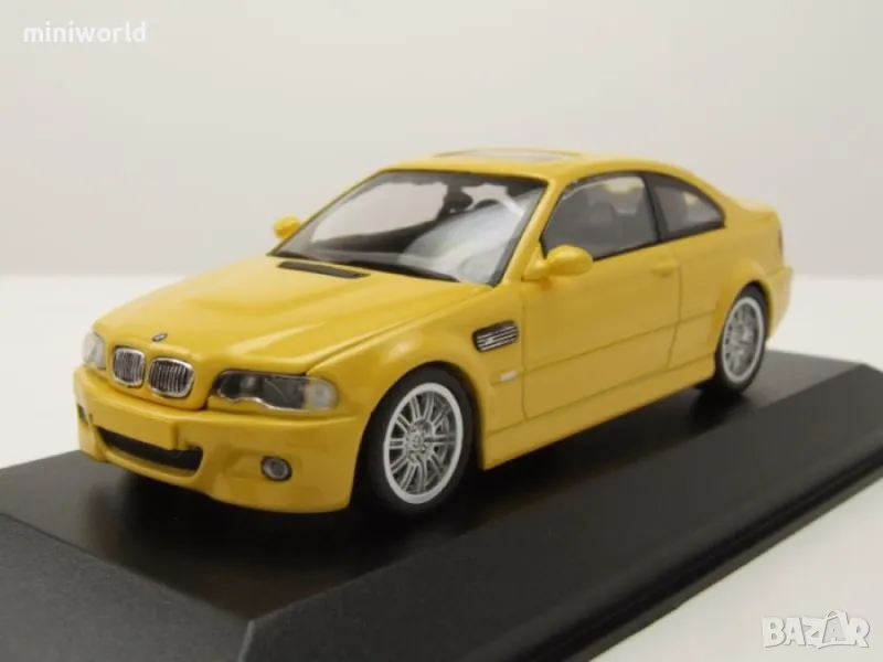 BMW M3 E46 Coupe 2001 - мащаб 1:43 на Maxichamps моделът е нов в PVC дисплей-кейс, снимка 1
