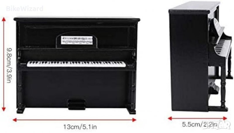 Дървена декорация пиано ново с транспортен дефект, снимка 1