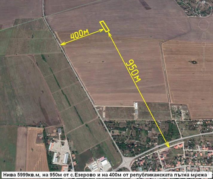Продавам зем.земя, нива-5999кв.м в землището на с.Езерово, обл.Варна, снимка 1