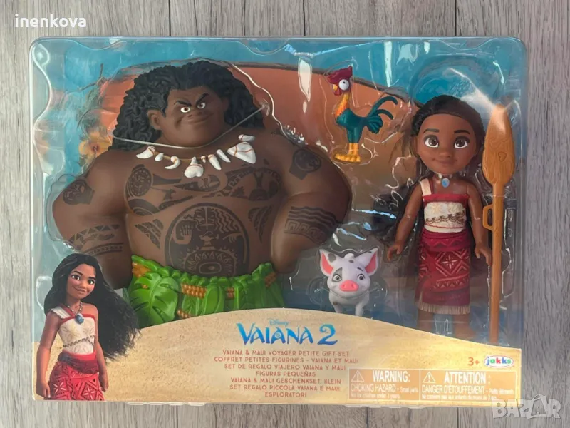 Комплект кукли Смелата Ваяна (Моана) - Мауи, Ваяна, Пуа и Хей Хей, снимка 1